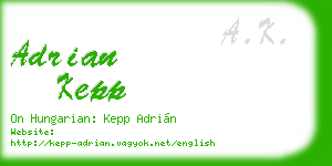 adrian kepp business card
